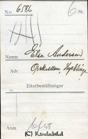 Elsa Andersson Orrkullen Hycklinge
Elsa Andersson Orrkullen Hycklinge
Nyckelord: Andersson Orrkullen