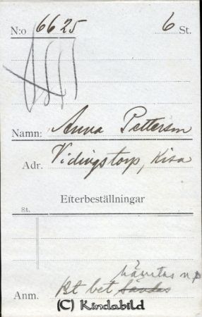 Anna Pettersson Vidingstorp Kisa
Anna Pettersson Vidingstorp Kisa
Nyckelord: Pettersson Vidingstorp