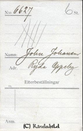 John Johansson Ryda Oppeby
John Johansson Ryda Oppeby
Nyckelord: Johansson Ryda