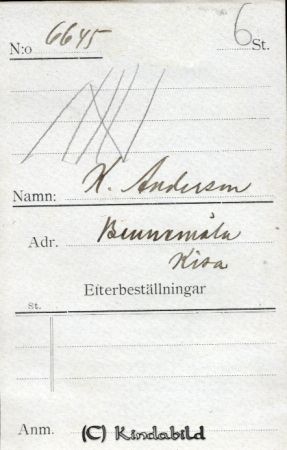 K Andersson Bennemåla Kisa
K Andersson Bennemåla Kisa
Nyckelord: Andersson Bennemåla
