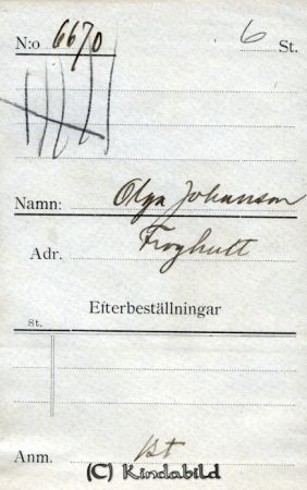 Olga Johansson Froghult
Olga Johansson Froghult
Nyckelord: Johansson Froghult
