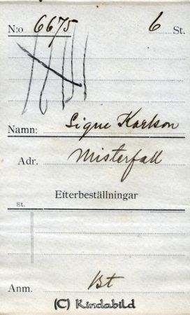 Signe Karlsson Misterfall
Signe Karlsson Misterfall
Nyckelord: Karlsson Misterfall