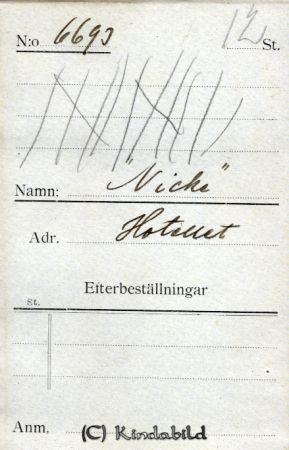 "Nicke"  Hotellet
"Nicke"  Hotellet
Nyckelord: Nicke Hotellet