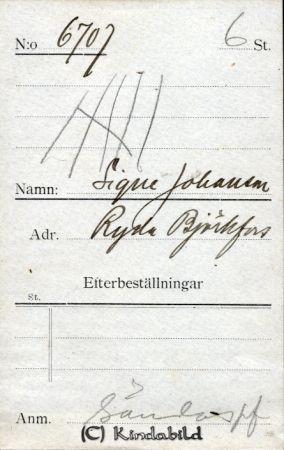 Signe Johansson Ryda Björkfors
Signe Johansson Ryda Björkfors
Nyckelord: Johansson Ryda