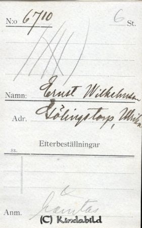 Ernst Wilhelmsson Gölingstorp Ulrika
Ernst Wilhelmsson Gölingstorp Ulrika
Nyckelord: Wilhelmsson Gölingstorp