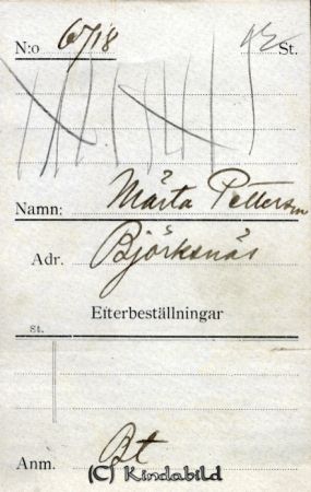 Märta Pettersson Björksnäs
Märta Pettersson Björksnäs
Nyckelord: Pettersson Björksnäs