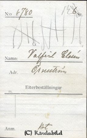 Valfrid Clasén Örneström
Valfrid Clasén Örneström
Nyckelord: Clasén Örneström