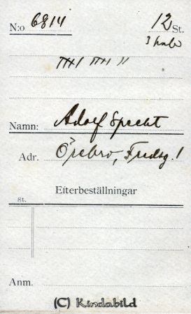 Adolf Speekt Örebro  Fredsg 1
Adolf Speekt Örebro  Fredsg 1
Nyckelord: Speekt Örebro