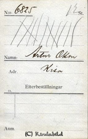 Artur Olsson Kisa
Nyckelord: Artur Olsson