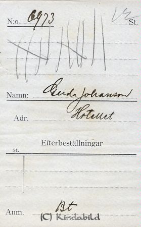 Gerda Johansson Hotellet
Gerda Johansson Hotellet
Nyckelord: Johansson Hotellet