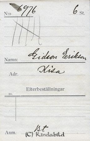 Gideon Eriksson Kisa
Gideon Eriksson Kisa
Nyckelord: Gideon Eriksson