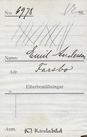 Emil Andersson Farsbo
Emil Andersson Farsbo
Nyckelord: Andersson Farsbo