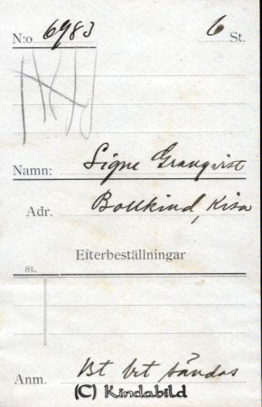 Signe Granqvist Bollkind Kisa
Signe Granqvist Bollkind Kisa
Nyckelord: Granqvist Bollkind