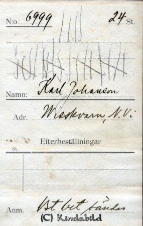 Karl Johansson Wisskvarn N Vi
Karl Johansson Wisskvarn N Vi
Nyckelord: Johansson Wisskvarn