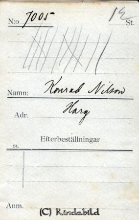 Konrad Nilsson Harg
Konrad Nilsson Harg
Nyckelord: Nilsson Harg