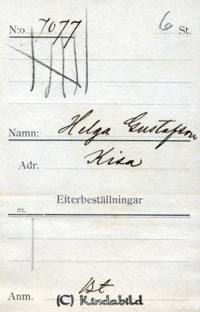 Helga Gustafsson Kisa
Helga Gustafsson Kisa
Nyckelord: Gustafsson Kisa