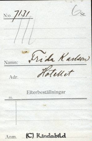 Frida Karlsson Hotellet
Frida Karlsson Hotellet
Nyckelord: Karlsson Hotellet