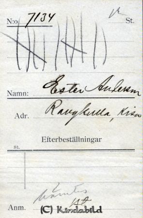 Ester Andersson Rangkulla Kisa
Ester Andersson Rangkulla Kisa
Nyckelord: Andersson Rangkulla