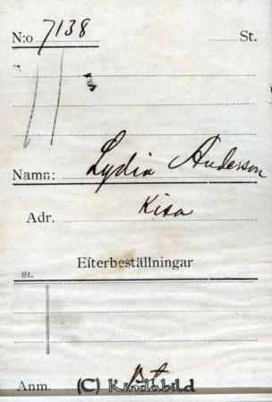 Lydia Andersson kisa
Lydia Andersson kisa
Nyckelord: Lydia Andersson