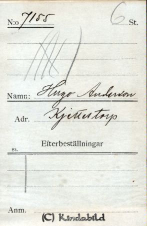 Hugo Andersson Kjettestorp
Hugo Andersson Kjettestorp
Nyckelord: Andersson Kjettestorp