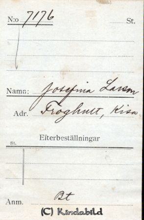 Josefina Larsson Froghult Kisa
Josefina Larsson Froghult Kisa
Nyckelord: Larsson Froghult