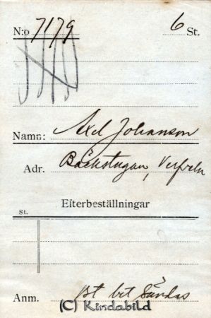 Axel Johansson Bäckstugan Verfveln
Axel Johansson Bäckstugan Verfveln
Nyckelord: Johansson Bäckstugan
