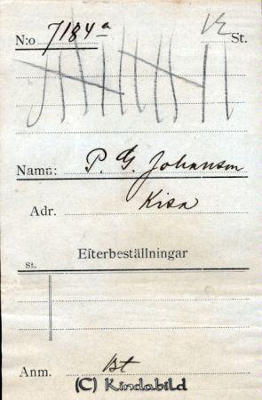P G Johansson Kisa
P G Johansson Kisa
Nyckelord: Johansson Kisa