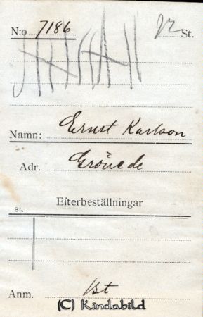 Ernst Karlsson Grönede
Ernst Karlsson Grönede
Nyckelord: Karlsson Grönede