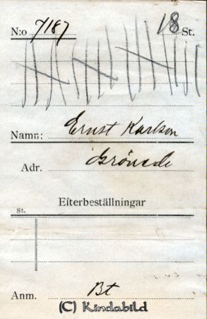 Ernst Karlsson Grönede
Ernst Karlsson Grönede
Nyckelord: Karlsson Grönede
