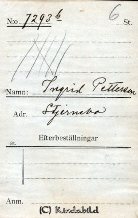 Ingrid Pettersson Stjernebo
Ingrid Pettersson Stjernebo
Nyckelord: Pettersson Stjernebo