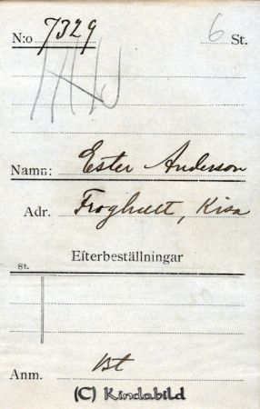 Ester Andersson Froghult Kisa
Ester Andersson Froghult Kisa
Nyckelord: Andersson Froghult