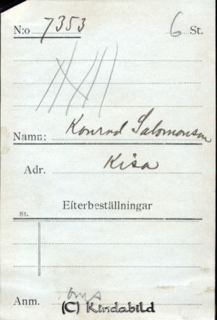 Konrad Salomonsson Kisa
Konrad Salomonsson Kisa
Nyckelord: Konrad Salomonsson