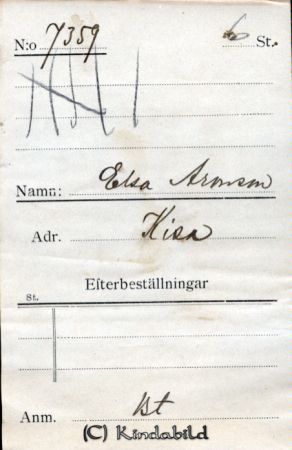 Elsa Aronsson Kisa
Elsa Aronsson Kisa
Nyckelord: Elsa Aronsson