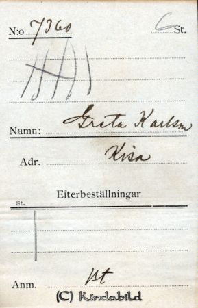 Greta Karlsson Kisa
Greta Karlsson Kisa
Nyckelord: Greta Karlsson