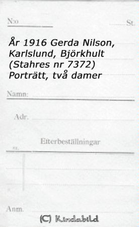 Gerda Nilsson Karlslund Björkhult
Gerda Nilsson Karlslund Björkhult
Nyckelord: Nilsson Karlslund