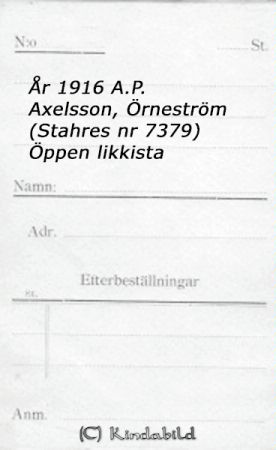 A P Axelsson Örneström
A P Axelsson Örneström
Nyckelord: öppen likkista