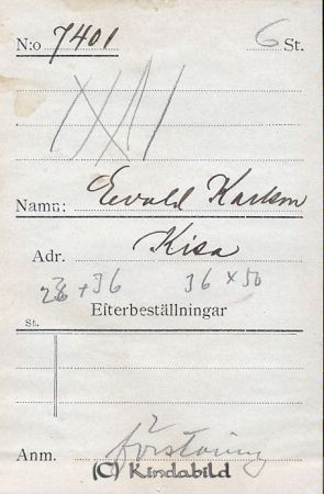 Evald Karlsson Kisa
Evald Karlsson Kisa
Nyckelord: Evald Karlsson