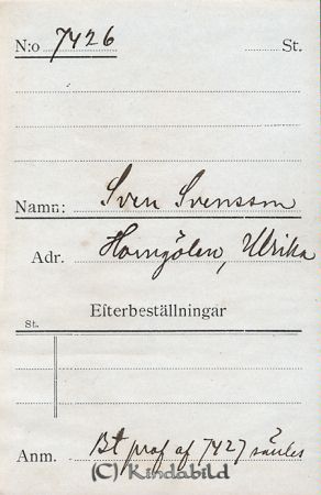 Sven Svensson Horngölen Ulrika
Sven Svensson Horngölen Ulrika
Nyckelord: Svensson Horngölen