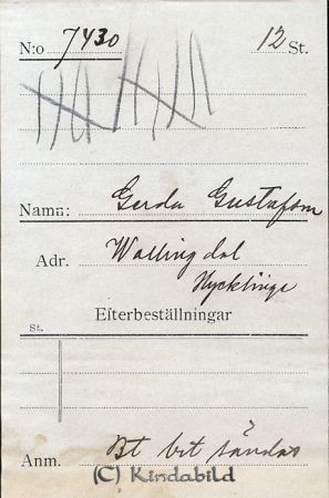 Gerda Gustafsson Wallingdal Hycklinge
Gerda Gustafsson Wallingdal Hycklinge
Nyckelord: Gustafsson Wallingdal