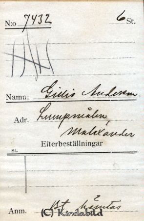 Gillis Andersson Lumpmålen Malexander
Gillis Andersson Lumpmålen Malexander
Nyckelord: Andersson Lumpmålen