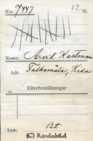 Arvid Kastman Falkemåla  Kisa
Arvid Kastman Falkemåla  Kisa
Nyckelord: Kastman Falkemåla