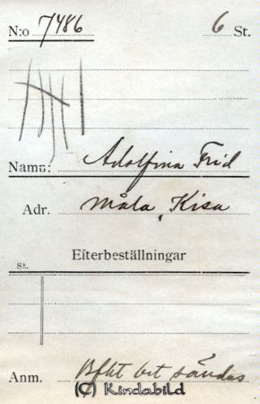 Adolfina Frid Måla Kisa
Adolfina Frid Måla Kisa
Nyckelord: Frid Måla