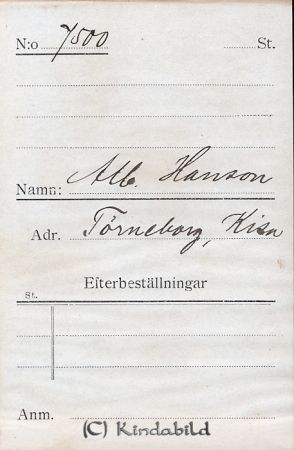 Alb. Hansson Törneborg Kisa
Alb. Hansson Törneborg Kisa
Nyckelord: Alb Hansson