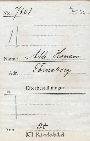 Alb. Hansson Törneborg
Alb. Hansson Törneborg 
Nyckelord: Alb Hansson