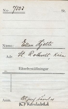 Ellen Hjelte St Rothult  Kisa
Ellen Hjelte St Rothult  Kisa
Nyckelord: Ellen Hjelte