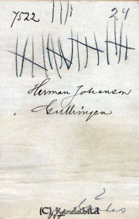 Herman Johansson Gullringen
Herman Johansson Gullringen
Nyckelord: Johansson Gullringen