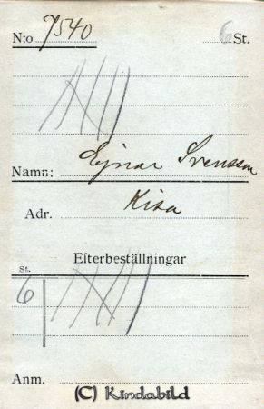 Ejnar Svensson Kisa
Ejnar Svensson Kisa
Nyckelord: Ejnar Svensson