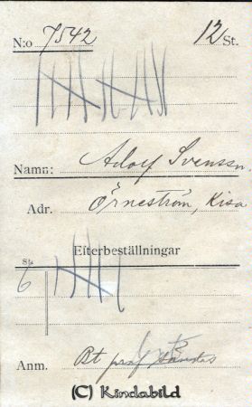 Adolf Svensson Örneström Kisa
Adolf Svensson Örneström Kisa
Nyckelord: Svensson Örneström