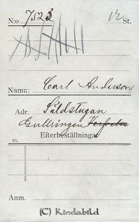Carl Andersson Säldstugan Gullringen
Carl Andersson Säldstugan Gullringen
Nyckelord: Andersson Säldstugan
