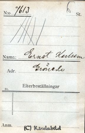 Ernst Karlsson Grönede
Ernst Karlsson Grönede
Nyckelord: Karlsson Grönede